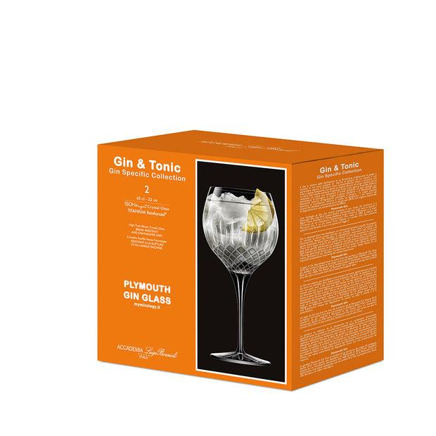 Gin & Tonic Plymouth Calice Gin Tonic 65 cl In Vetro Set 2 Pz