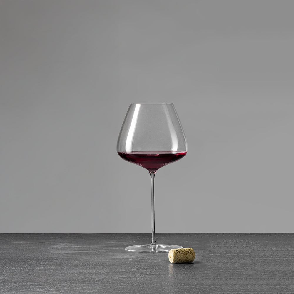 Sapientia Burgundy Mouth-Blown Red Wine Glass 87 cl Glass Set of 2