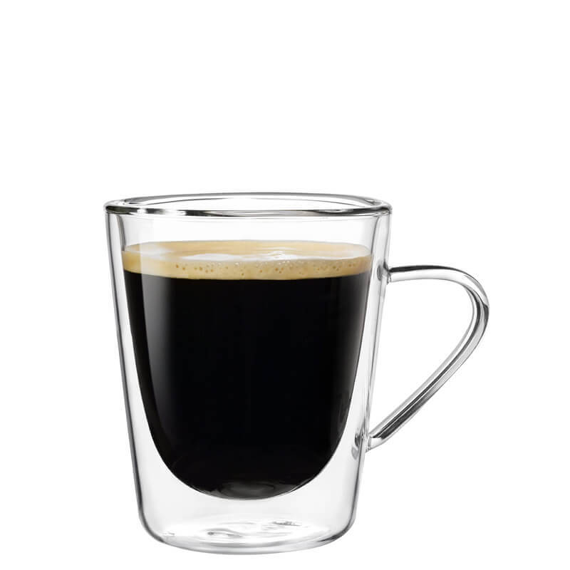 Thermic Glass Drink & Design Duos Acqua Bicchierino Caffè 12 cl In Vetro Termico Borosilicato Set 2 Pz