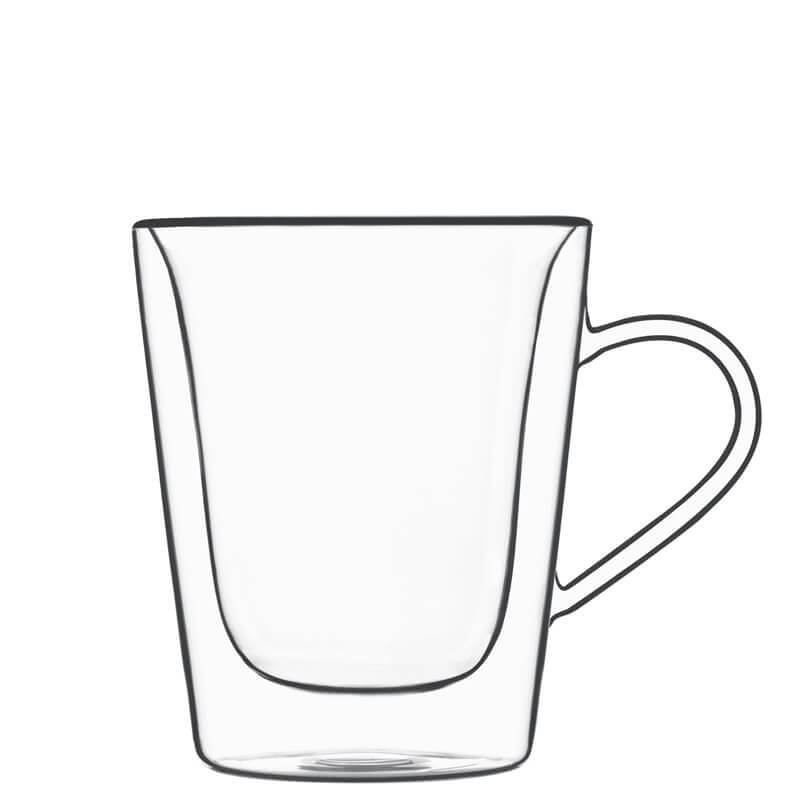 Thermic Glass Drink & Design Duos Tazza Multiuso 22 cl In Vetro Termico Borosilicato Set 2 Pz