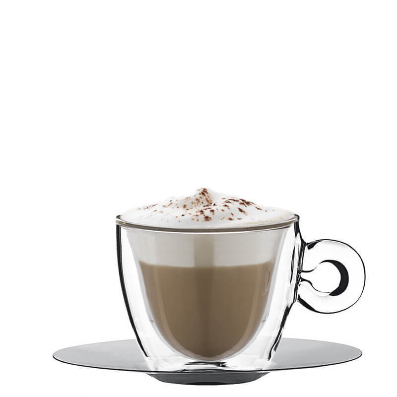 Thermic Glass Drink & Design Cappuccino Cup 16.5 cl Set 2 Pcs