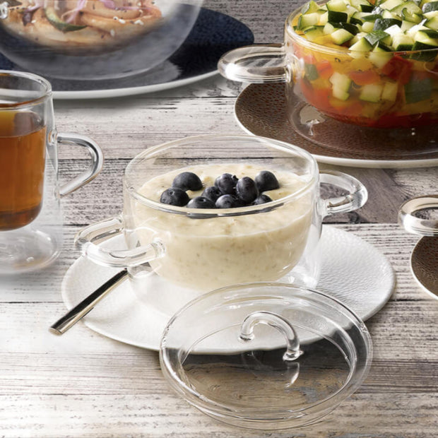 Thermic Glass Food & Design Petite Marmite Avec Couvercle 25 cl Lot 2 Pcs