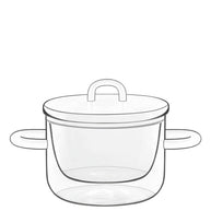 Thermic Glass Food & Design Petite Marmite Avec Couvercle 25 cl Lot 2 Pcs