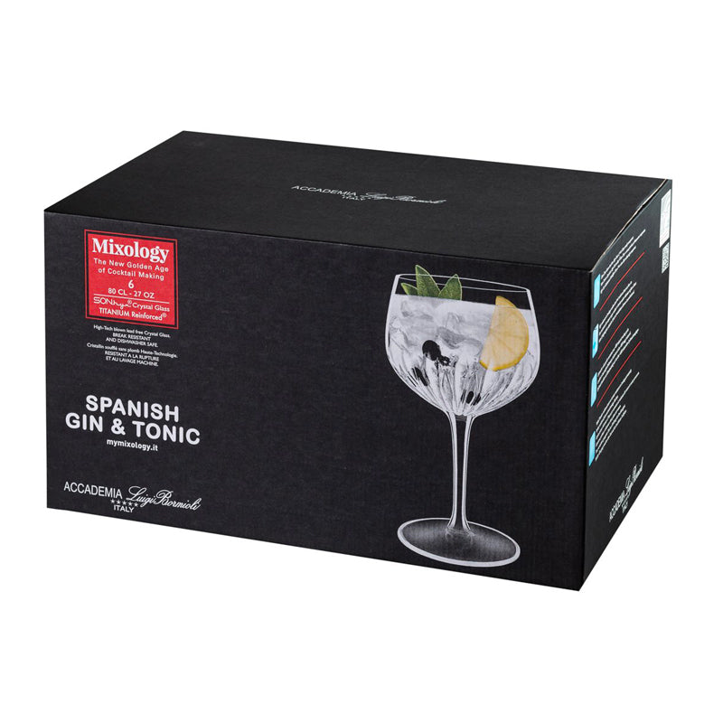 Mixology Spanish Verre À Gin Tonic 80 cl Lot 6 Pcs