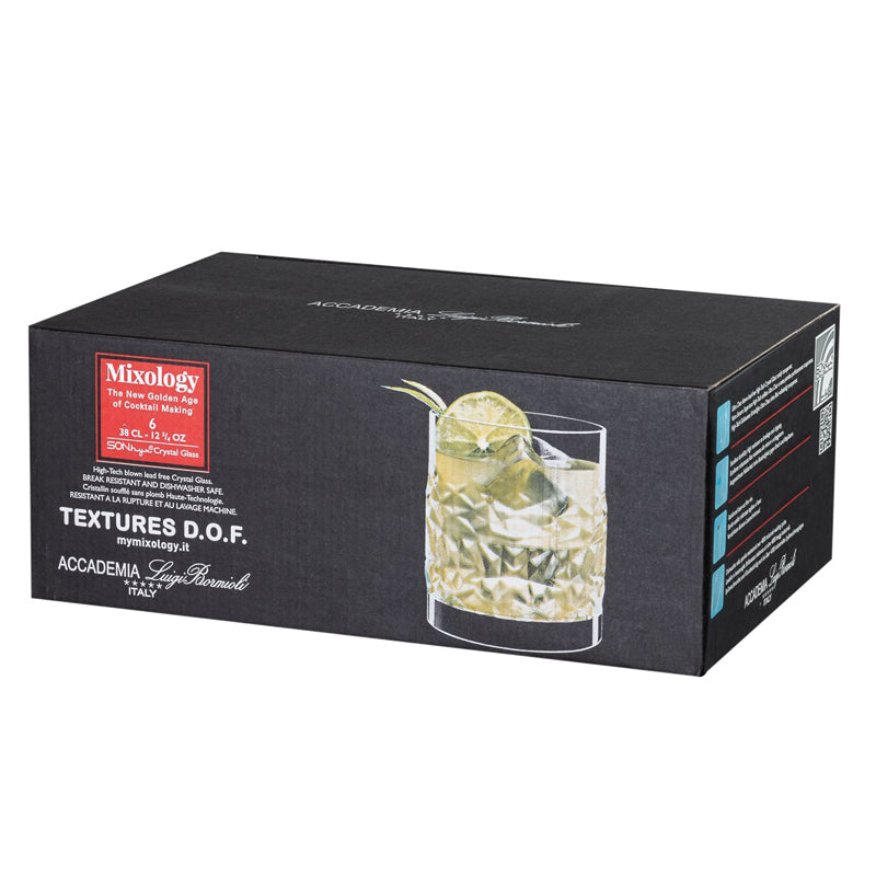 Mixology Texture Verre À Whisky Dof 38 cl Lot 6 Pcs