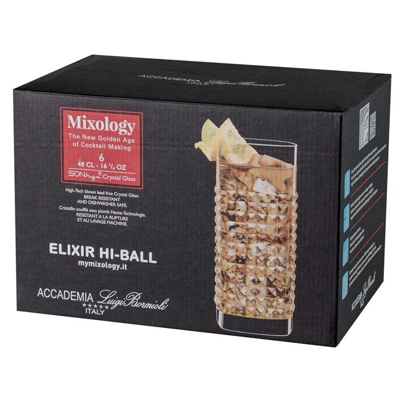 Mixology Elixir Highball Drink Glass 48 cl Set 6 Pcs