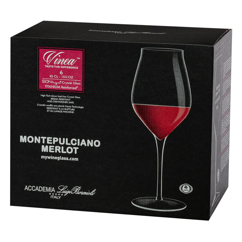 Vinea Verre De Vin Rouge Montepulciano Merlot 45 cl Lot 6 Pcs