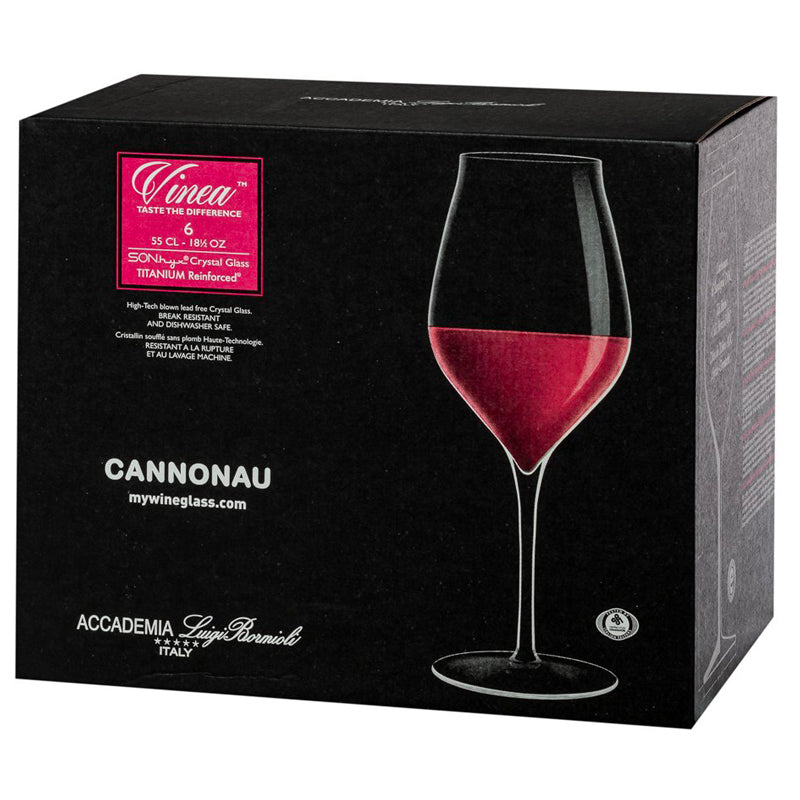 Vinea Verre De Vin Rouge Cannonau 55 cl Lot 6 Pcs