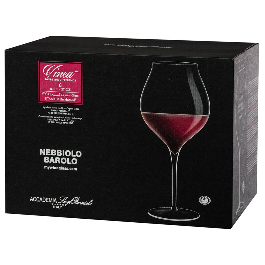 Vinea Calice Vino Rosso Nebbiolo Barolo 80 cl In Vetro Set 6 Pz