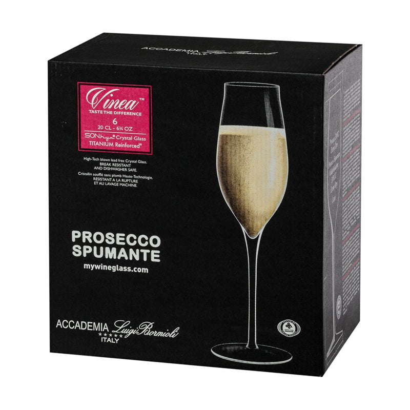 Vinea Flute Glass 20 cl Set 6 Pcs