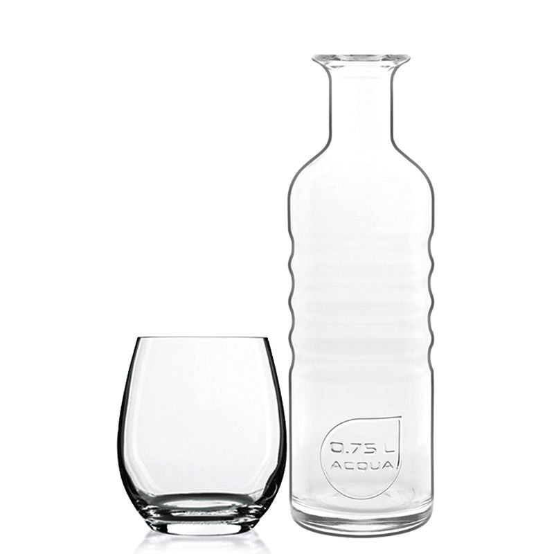Hydrosommelier Set Bicchieri e Bottiglia In Vetro Set 7 Pz