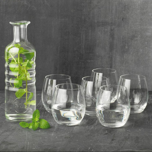 Hydrosommelier Set Bicchieri e Bottiglia In Vetro Set 7 Pz