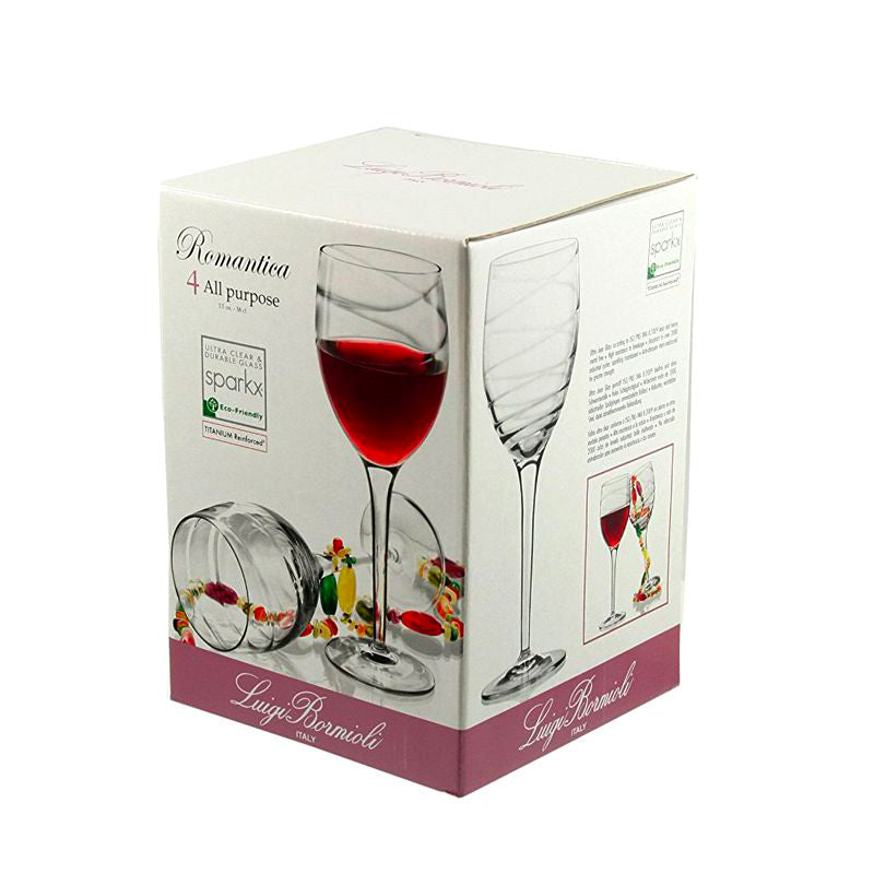 Romantica Red Wine Glass 38 cl Set 4 Pcs