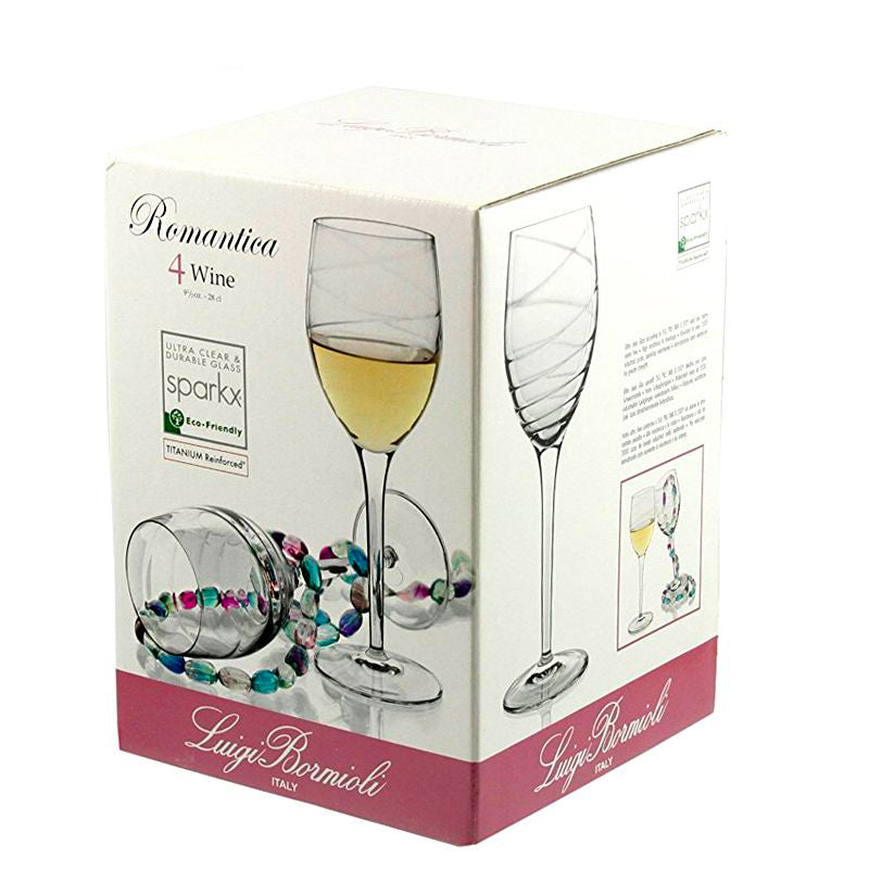 Romantica Verre De Vin Blanc 28 cl Lot 4 Pcs