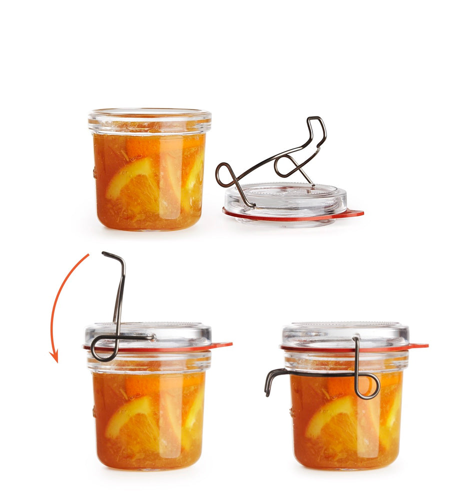 Lock Eat Vasetto Con Tappo Ermetico 150 cl In Vetro Set 6 Pz