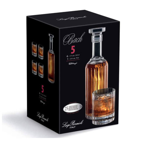 Bach Whisky Set Bottle and Glasses Set 5 Pcs