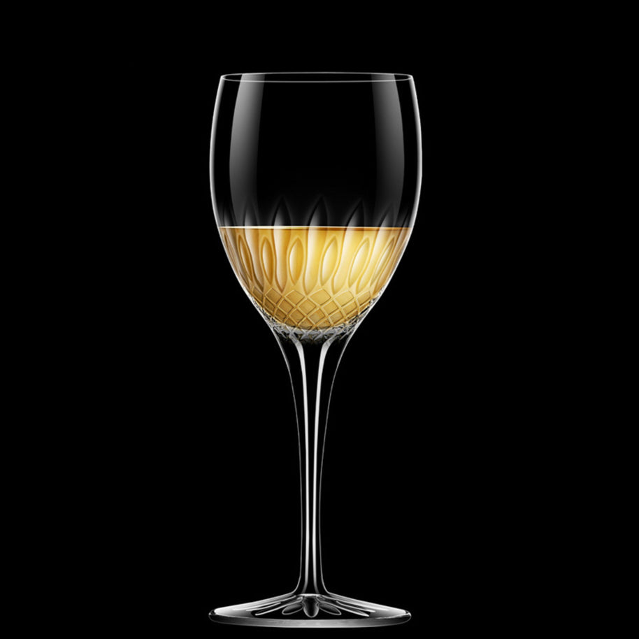 Diamante Verre À Vin Blanc Riesling 38 cl Lot 4 Pcs