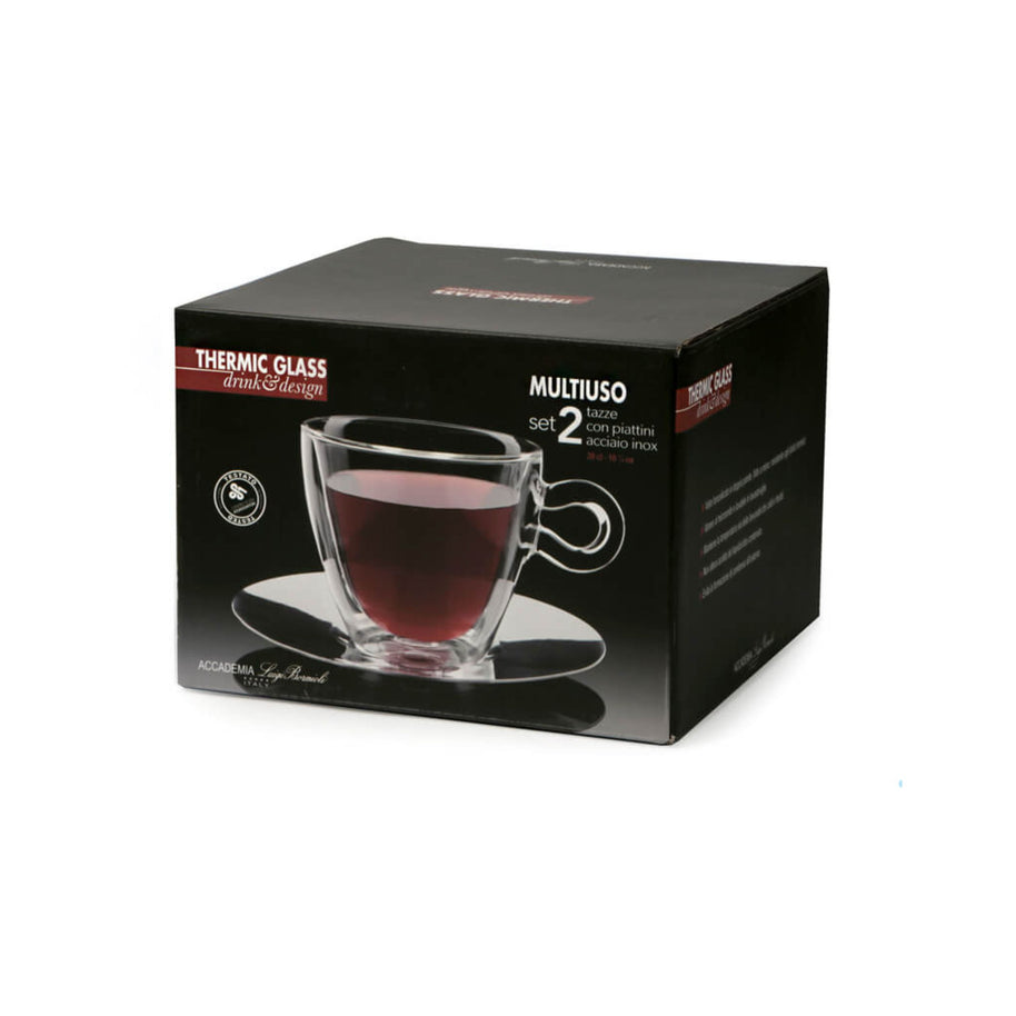 Thermic Glass Drink & Design Multi-Purpose Cup 30 cl Set 2 Pcs