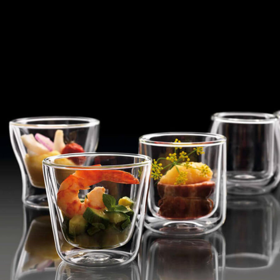 Thermic Glass Food & Design Cylindrical Verre À Usage Unique 11 cl Lot 2 Pcs